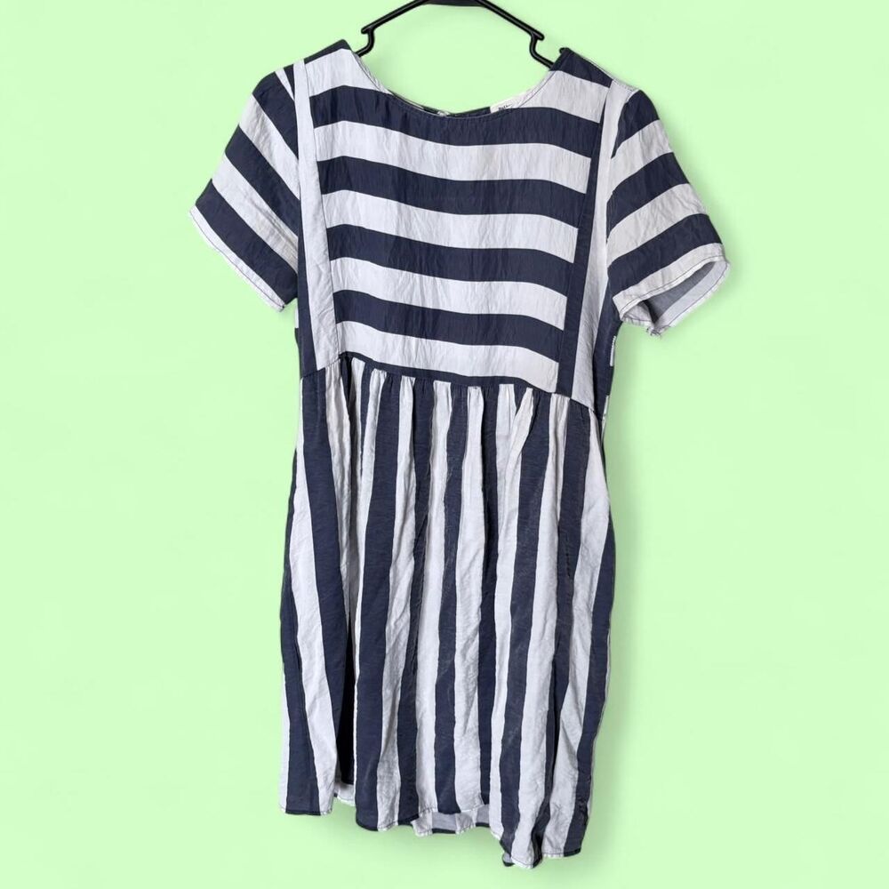 Hailey & Co. Navy and White Striped Dress